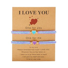 Heart Matching Bracelets for Couples Heart Couples Bracelets Best Friends Relationships Bracelets Valentines Day Anniversary Jewelry for Her Him Valentine Day Jewelry