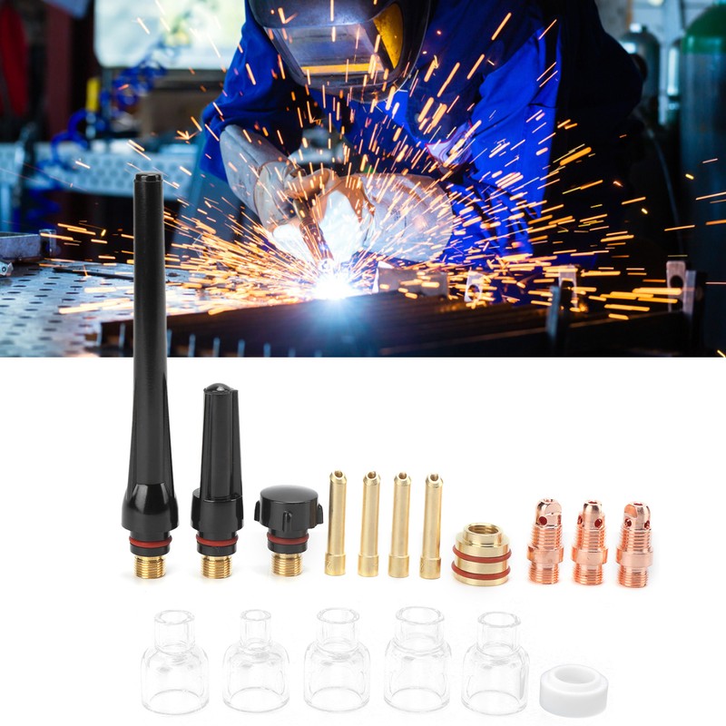 Welding Torch Accessories Kit Glass Cup Nozzle Welder Consumables for