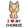 CafePress I Love My Chorkie Rectangle Magnet, 3"x2" Refrigerator Magnet