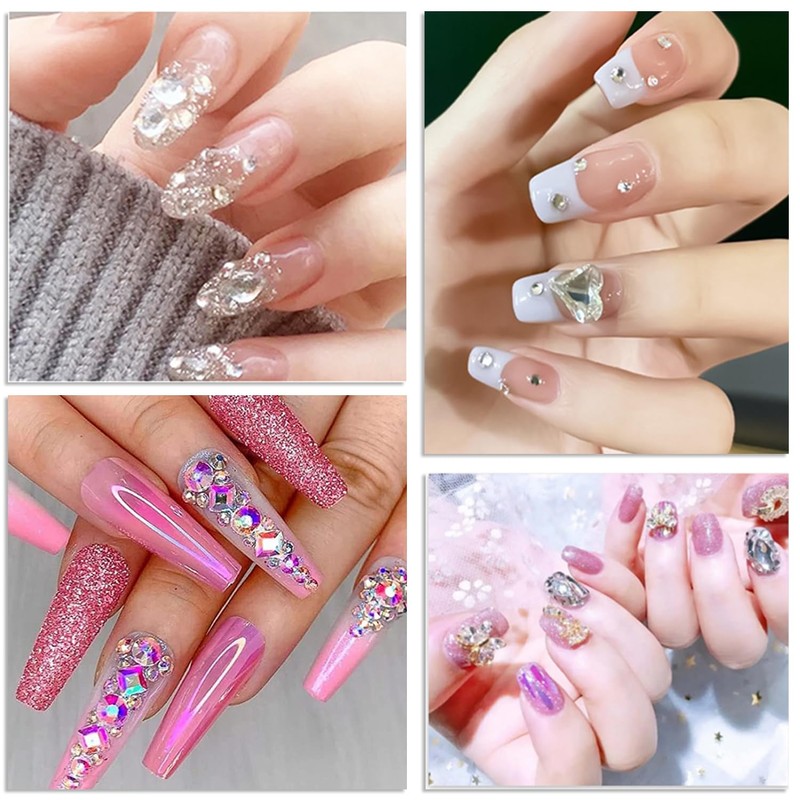 7200pcs Flatback Crystal Rhinestones Half Round Glue Fix Rhinestone for