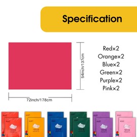 balinging 12 Pack Assorted Vibrant Color Plastic Tablecloth Disposable Rectangle Tropical Colored Table Cover for Party Supplies Birthday Wedding Picnic Home Decoration(54 x 72 Inch,Multi Color)