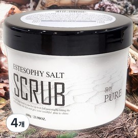 Este Sophie Skin Moisturizing Pore Cleaning Salt Scrub Pure Unscented 4 Pieces 680g / 에스테소피 피부보습 모공청소 솔트 스크럽 퓨어무향 4개 680g