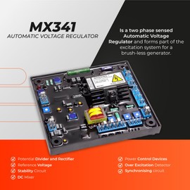 MX341 AVR Automatic Voltage Regulator for Generator - 1 Year Warranty!