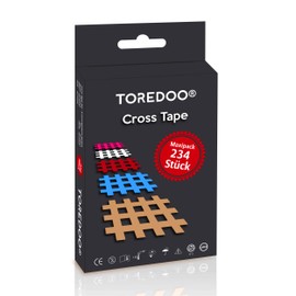 TOREDOO Cross Tape Grid Plasters Pack of 234 Type A Acupuncture Plasters Small in 5 Colours