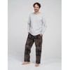 LAPASA Men's Fleece Pajama Set Top Bottom Pants Plaid Shirt