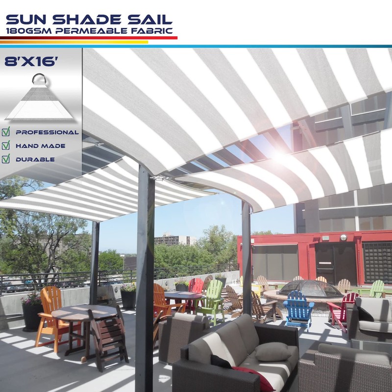 Windscreen4less 8' x 16' Sun Shade Sail Rectangle Outdoor Canopy