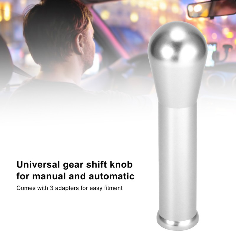 15cm/5.9in Manual Automatic Shift Knob Gear Stick Aluminum Alloy Accessory