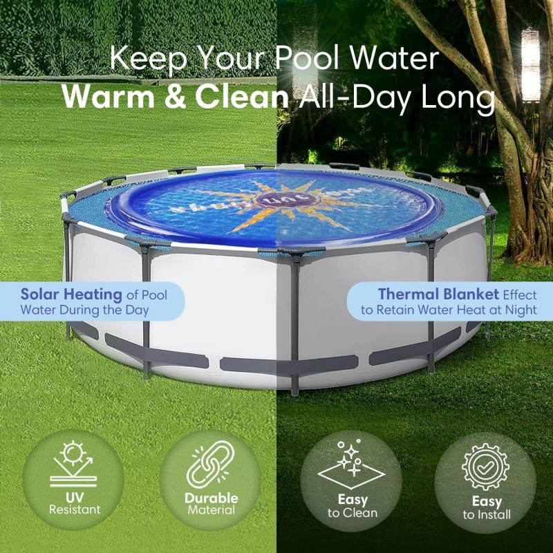 Solar Sun Rings Pool Cover | Sunburst Design | 5'