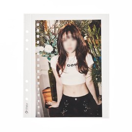 hihaba - Fundas de bolsillo transparentes de tamaño A5 con 2 bolsillos verticales (3 x 9 pulgadas), 10 hojas, 9 tipos, páginas de repuesto para álbum de fotos para carpeta de 6 anillos