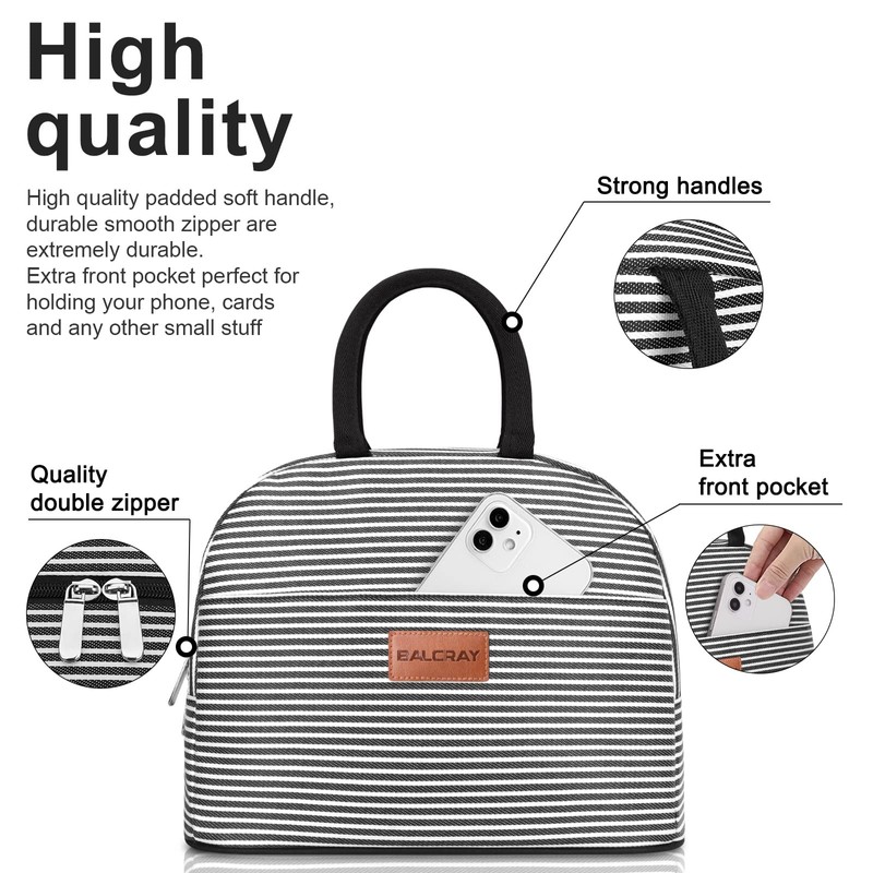 BALORAY Lunch Bag for Women Men Insulated Lunch Box for