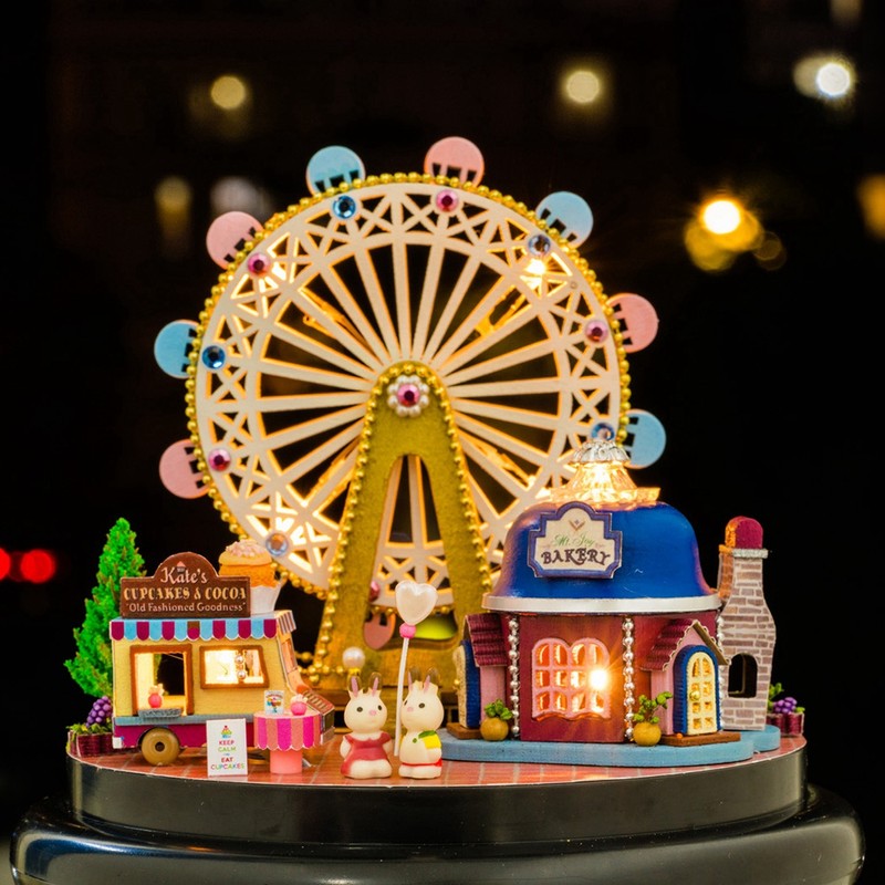 DIY Handcraft Buildings Mini House Kit with LED Lights Christmas
