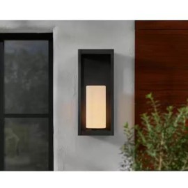 Home Decorators Racine 17.5" Outdoor Wall Sconce Porch Patio Light - Black