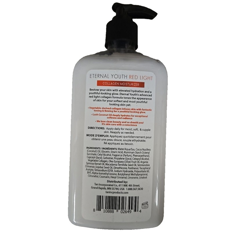 Tan Inc ETERNAL YOUTH RED LIGHT COLLAGEN MOISTURIZER 18OZ TAN