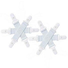 2 Pcs Bed Sheet Detangler with 6-Clip, Wad Free Bed Sheet Detangler for Tumble Dryer, Wad Preventer Stop Bed Sheets or Duvet Covers from Tangling, Twisting & Balling up in Dryer Washer and Dryers