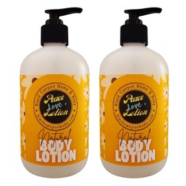 Peace Love + Lotion Vanilla Pumpkin Waffles Scented Natural Body Lotion, 12 Oz (2 Pack)