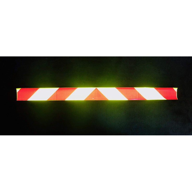 Oralite Lime & Red Reflective Chevron Panel (Multiple Sizes) Reflexite