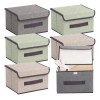 Caja De Almacenamiento De Ropa Con Tapa Plegable Juego De 6