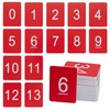 Red Plastic Rectangular Number Plates 0-100