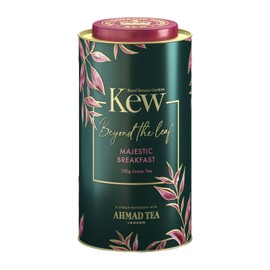 Ahmad Tea & KEW Gardens | Majestic Breakfast Caddy | Black Tea | Perfect tea gift | 100g Loose Leaf Tea | 1 Flavour