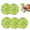 5-Pack Cloth Covers for Sourdough Starter Jars, Green Avocado Reusable