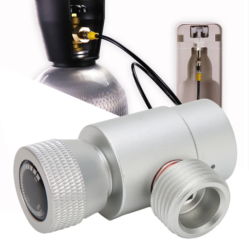 CO2 Refilling Adapter CGA320//TR21-4 Soda Valve Connector ASA Accessories Silver