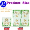 32Pcs Eucalyptus Leaf Oh Baby Napkins Sage Green 6.5in