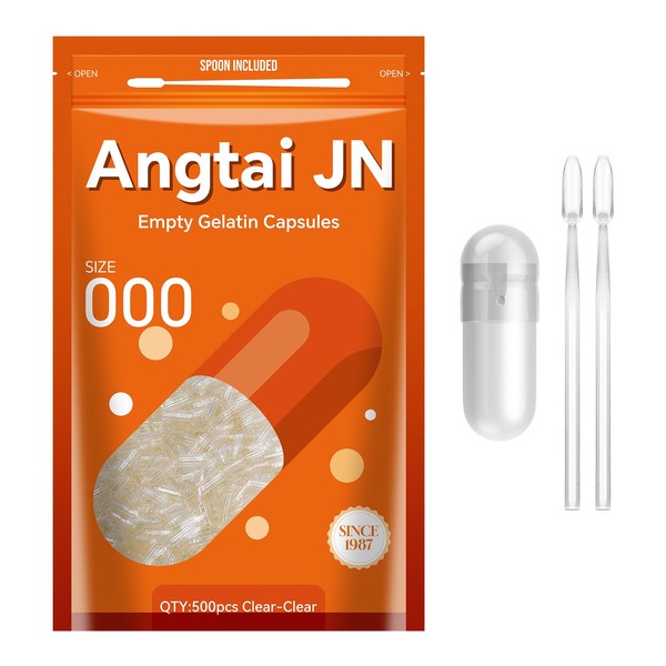 AngtaiJN Empty Gelatin Capsules Size 000 Clear Empty Capsules for