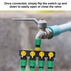 Water Hose Splitter ABS Material 4 Way Stainless Durable Garden
