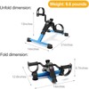 Folding Exercise Bike Pedal Exerciser Portable Desk Bike with LCD