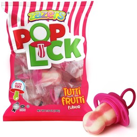 Lollipop Ring Pop Lick Pacifier Individually Wrapped Tutti Flavor - Its a Girl Baby Shower Candy Favors for Girls Perfect Baby Reveal Party Favors, Trick or Treating Bags, Gluten Free - 12 Units