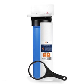 Aquaboon 20" x 4.5" Whole House Water Filter System (1"Port)+ Bracket+5 Micron Sediment Filter Cartridge | Certified According to NSF | Compatible with Geekpure 124-20&PP, Ronaqua RA-124-20-P