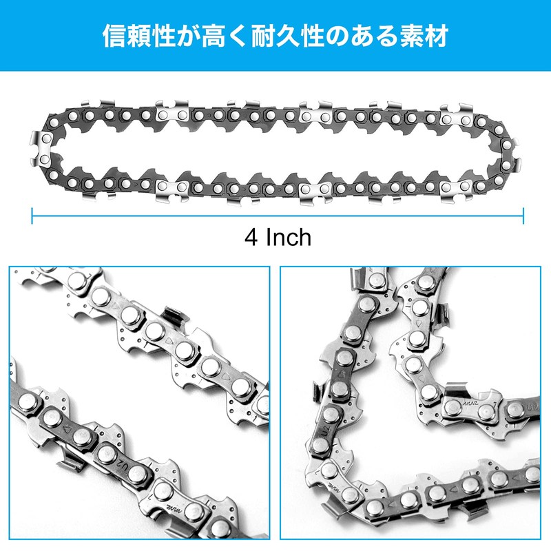 Set of 3, Chainsaw, 4 inch, Mini Chainsaw, Replacement Chain,