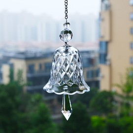 Hanging Crystal Sun Catcher 115 mm Large Bell Window Prism Suncatcher Wind Chime Glass Pendant Rainbow Maker Chandelier Crystal Pendant
