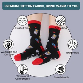 papasgix Christmas Socks Advent Calendar 2024, 12 Pairs Funny Socks Countdown to Christmas, Including Holding Hand Socks And Novelty Game Socks for Men Women Kids Xmas Gifts