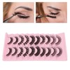 10 Pares de Pestañas Postizas, DD Curl Look Wispy Cat