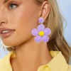 Raffia Earrings for Women Rattan Earrings Boho Raffia Straw Flower