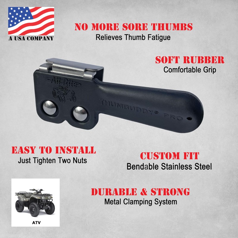 Thumbuddy Pro ATV Throttle Extender - Model TB2 black