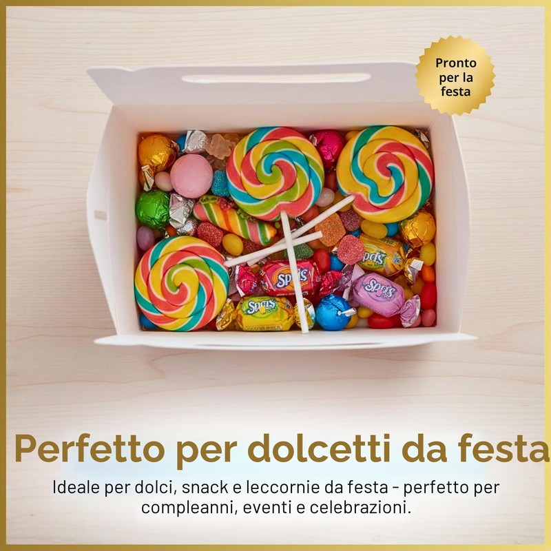 SHATCHI Confezione da 30 Sacchetti in Cartone per Pranzo da