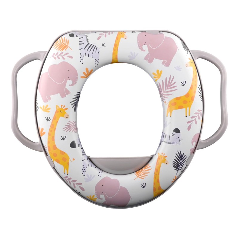 Lorelli Soft Training Seat Toilet Reducer Grey with Animal Print,