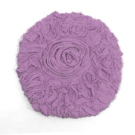 Home Weavers Bell Flower Collection 18x18 Toilet Lid Cover 100% Cotton Tufted Bath Rugs, Extra Soft and Absorbent Bath Rugs, Non-Slip Bath Mats, Machine Washable, Bathroom Bath Mats for Floor, Purple