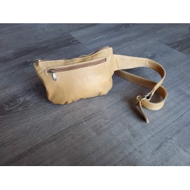 Fgalaze Distressed Leather Belt Bag, Waist Bag, Fanny Pack, Hip Bag, Unisex, David