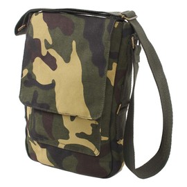 Rothco Vintage Canvas Military Tech Bag, Woodland Camo