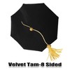 YIIOSS Unisex Deluxe Doctoral Graduation Gown with Tam 8-Sided for