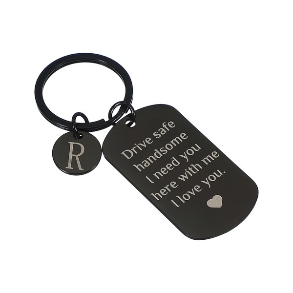 PATIKIL Drive Safe Keychain, 1 Set Letter R Keychain I