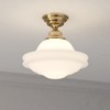 VAXCEL Huntley 12 inch Semi-Flush Ceiling Light, Farmhouse Style, Schoolhouse,