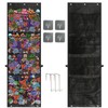 QIUPFGUT Over The Door Organiser Hanging, 4 Compartments Bathroom Foldable