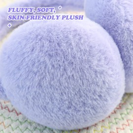 XIAOHAWANG Girls Ear Muffs Kids Winter Warm Earmuffs Boys Cute Adjustable Ear Warmers Children Soft Cozy Plush(E-Purple)