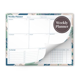Rileys and Co. Ultimate Undated Weekly Planner Pad with Habit Tracker, Weekly Calendar Pad Tear Off, 52 Tearaway Sheets, Weekly To Do List Notepad, Goal Tracker, Heavy-Duty & Durable, 28 cm x 22 cm