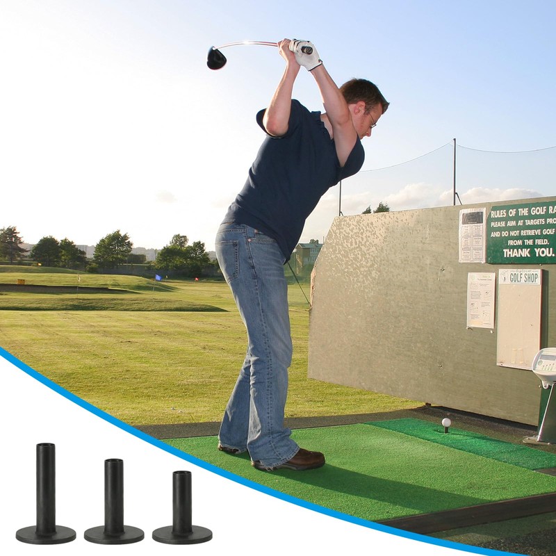 PATIKIL 2.4" Rubber Golf Tees Set of 3 Ball Holder