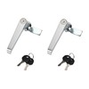 2Pcs Chrome Zinc Alloy Handle Cabinet Cabinet Locks, switchgear, Control
